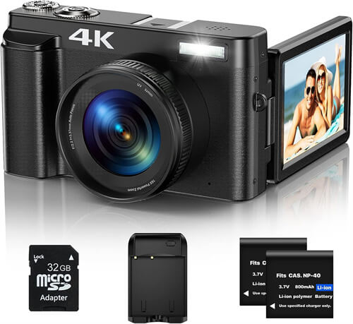4k vlogging camera monitech digital camera 